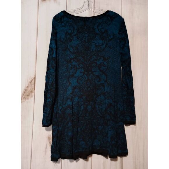 Style and Co Sweater Ladies XXL Blue Black‎ Tunic Light Weight - Picture 2 of 5